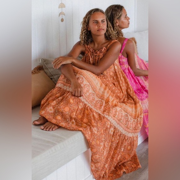 Spell and The Gypsy Collective Utopia Strappy Sundress Cinnamon NWT! - Picture 1 of 5